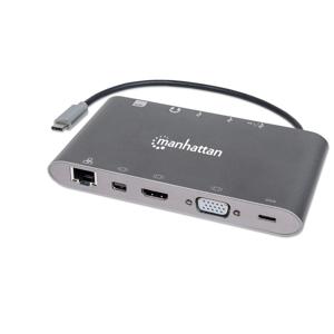 Manhattan 152808 USB-C dockingstation Geschikt voor merk (dockingstation): Universeel Incl. laadfunctie