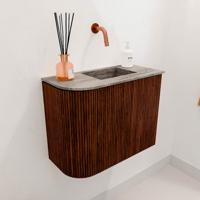 Toiletmeubel Mondiaz Joya Dlux | 51.6 cm | Meubelkleur Ruby | Faye wastafel Oza Wasbak Rechts | Zonder kraangat(en) Toiletmeubel Mondiaz Joya Dlux | 51.6 cm | Meubelkleur Ruby | Faye wastafel Oza Wasbak Rechts | Zonder kraangat(en)