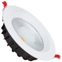 LED Downlight - Verona - Inbouw Rond 15W - Helder/Koud Wit 6400K - Mat Wit Aluminium - Ø170mm - thumbnail