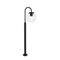 QAZQA Moderne lantaarn zwart met helder glas 104 cm IP44 - Sfera