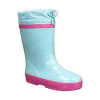 Playshoes regenlaarzen Streep Turquoise Roze-28-29