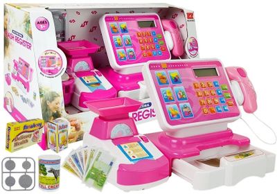 Viking Choice  Speelgoed kassa set met weegschaal – Roze