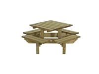 Kinderpicknicktafel vierkant - Talen buitenmeubelen
