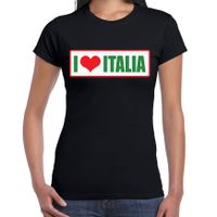 I love Italia / Italie landen t-shirt zwart dames - thumbnail