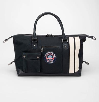 BINNENKORT: Carroll Shelby V67 48h Reistas Canvas en Leer - Marine Blauw