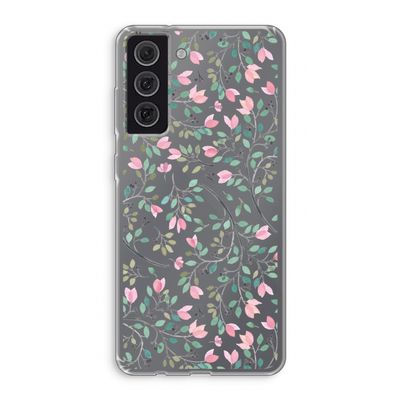 Sierlijke bloemen: Samsung Galaxy S21 FE Transparant Hoesje