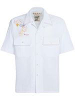 Marni chemise à logo brodé - Blanc