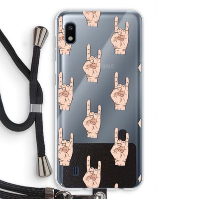 Rock: Samsung Galaxy A10 Transparant Hoesje met koord