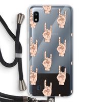 Rock: Samsung Galaxy A10 Transparant Hoesje met koord