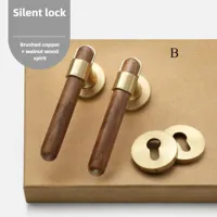 Walnoir Retro Houten Deurslot Walnoir Retro Houten Deurslot