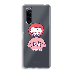 Hartje: Sony Xperia 5 Transparant Hoesje