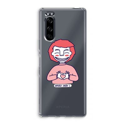 Hartje: Sony Xperia 5 Transparant Hoesje