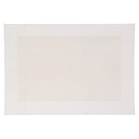 Rechthoekige placemat wit/ivoor texaline 50 x 35 cm