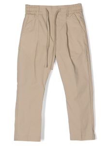 Paolo Pecora Kids pantalon chino à lien de resserrage - Marron