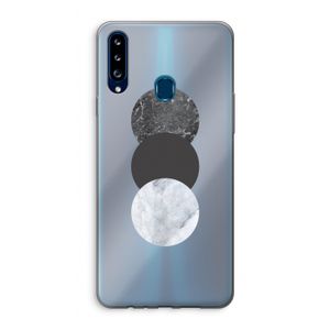 Marmeren cirkels: Samsung Galaxy A20s Transparant Hoesje