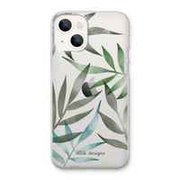 Tropical watercolor leaves: iPhone 13 Transparant Hoesje Tropical watercolor leaves: iPhone 13 Transparant Hoesje