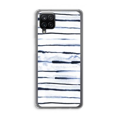 Ink Stripes: Samsung Galaxy A12 Transparant Hoesje