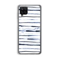 Ink Stripes: Samsung Galaxy A12 Transparant Hoesje
