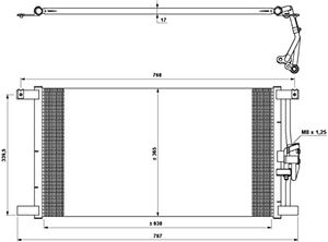 Condensor, airconditioning 35640