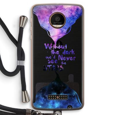 Stars quote: Motorola Moto Z Force Transparant Hoesje met koord