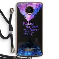 Stars quote: Motorola Moto Z Force Transparant Hoesje met koord