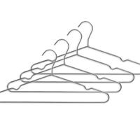 Zeller Kledinghangers - zilver- metaal - 4x stuks - met broekstang - 40 cm
