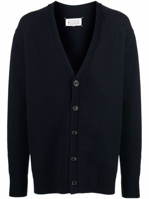 Maison Margiela cardigan en maille à design oversize - Bleu