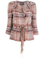 CHANEL Pre-Owned veste ceinturée en tweed (2010) - Tons neutres