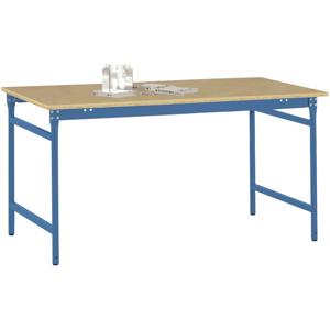 Manuflex BB3045.5007 Bijzettafel basis stationair met multiplex tafelblad in stralend blauw RAL 5007, bxdxh: 1250 x 800 x 780 mm Stralend blauw (RAL 5007)