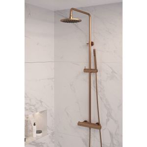 Regendouche Brauer Copper Showerpipe Met Thermostaat 20 cm Koper Brauer