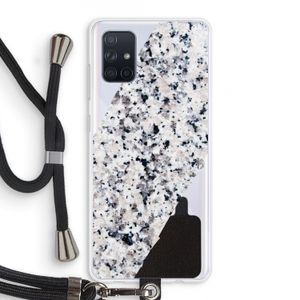 Gespikkelde marmer: Samsung Galaxy A71 Transparant Hoesje met koord