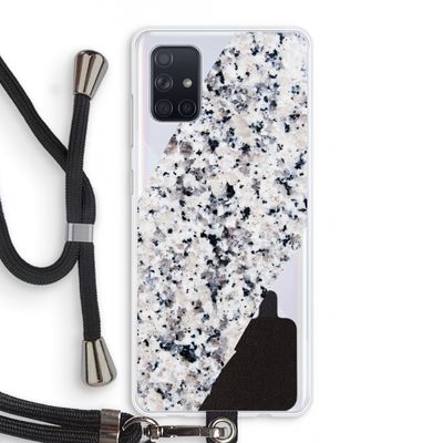 Gespikkelde marmer: Samsung Galaxy A71 Transparant Hoesje met koord