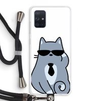 Cool cat: Samsung Galaxy A71 Transparant Hoesje met koord