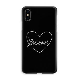 Forever heart black: iPhone XS Max Volledig Geprint Hoesje