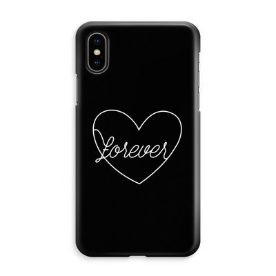 Forever heart black: iPhone XS Max Volledig Geprint Hoesje