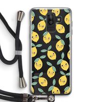 Citroenen: Samsung Galaxy J8 (2018) Transparant Hoesje met koord