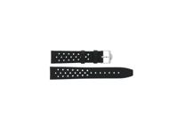 Horlogeband Tag Heuer CS3111 / BX0726 Leder Zwart 18mm