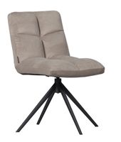 WOOOD Exclusive Draaibare Eetkamerstoel 'Vinny' Velvet, kleur Zand