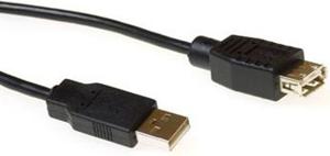 USB A 2.0 verlengkabel 5 meter zwart