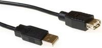 USB A 2.0 verlengkabel 5 meter zwart