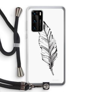 Pluim: Huawei P40 Transparant Hoesje met koord