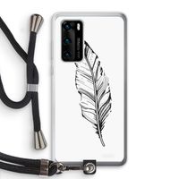 Pluim: Huawei P40 Transparant Hoesje met koord