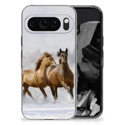 Google Pixel 9 Pro XL | TPU Hoesje | Paarden