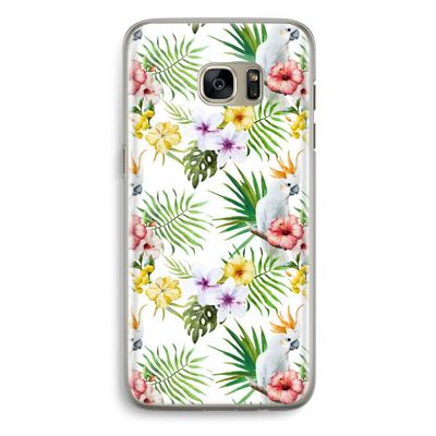 Gele kuif: Samsung Galaxy S7 Edge Transparant Hoesje