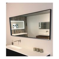 Badkamerspiegel metalen frame SPV9100BLI | 100x70 cm | Rechthoekig | Zwart