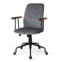 Fluwelen Bureaustoel Vrije Tijd Ergonomische Verstelbare Draaibare Thuiskantoor Stoel Klassieke Middenrug Computer Werkstoel