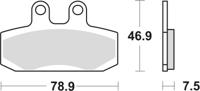 TRW Brake pad mcb 673 organic standard