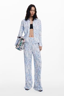 Geplooide lange broek - BLUE - XL