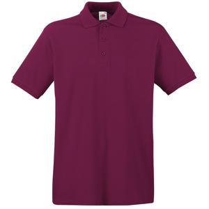 Fruit of the Loom poloshirt premium - bordeaux rood - heren - katoen - 180 grams