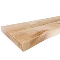 Wandplank eiken boomstam 80 bij 40 cm van 4 cm dik massief hout met voorkant boomstam rand